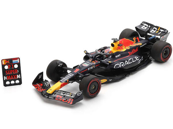 Red Bull Racing RB19 #1 Max Verstappen Oracle Winner Formula One F1 British GP (2023) with Pit Board and Acrylic Display Case...