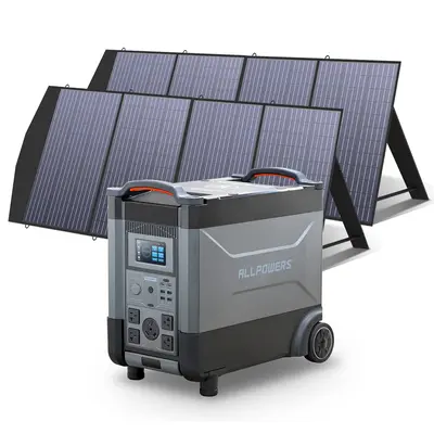 ALLPOWERS Solar Generator Kit 4000W Power Station 200W Solar Panel
