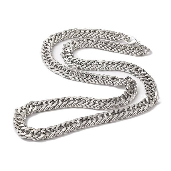 Iron Cuban Link Chain Necklaces for Women Men