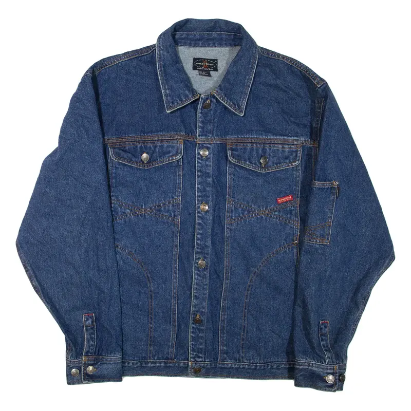 WEAR FIRST Mens Denim Jacket Blue XL