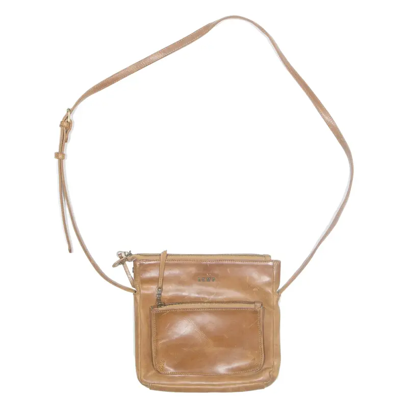ZEMP Womens Crossbody Bag Brown Leather 90s