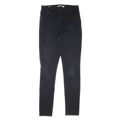 LEVI'S 721 High Rise BIG E Womens Jeans Black Slim Skinny W29 L32