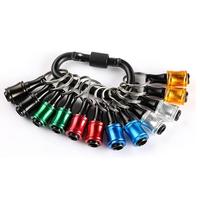 KPKL Portable Bit Holder Key Chain, 1/4 Inch Hex Shank Screwdriver Bit Clip for Impact Driver Drill Bit Extension Nut Driver...