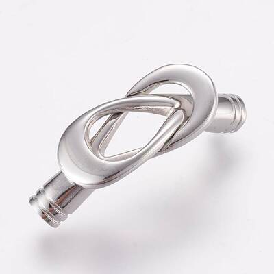 Tarnish Resistant 304 Stainless Steel Magnetic Clasps with Glue-in Ends