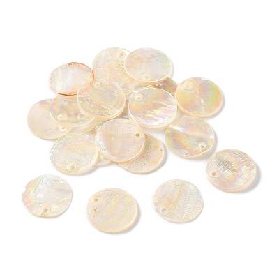 Edge Golden Plated Capiz Shell Pendants