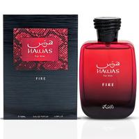 Hawas Fire For Him Eau De Parfum Spray 100ML (3.4 OZ) By Rasasi | Ignite Your Inner Passion With A Bold And Fiery Essence—L...