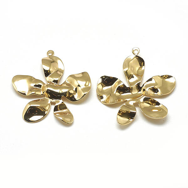 Brass Wavy Pendants