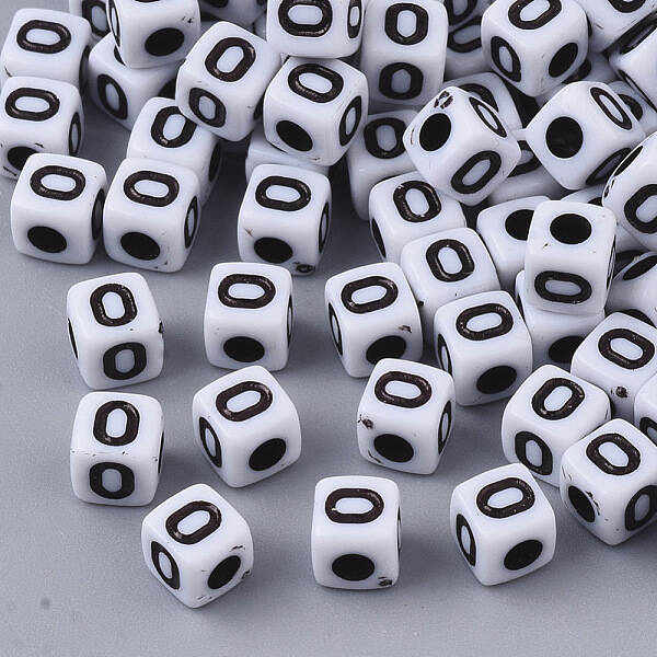 White Opaque Acrylic Beads