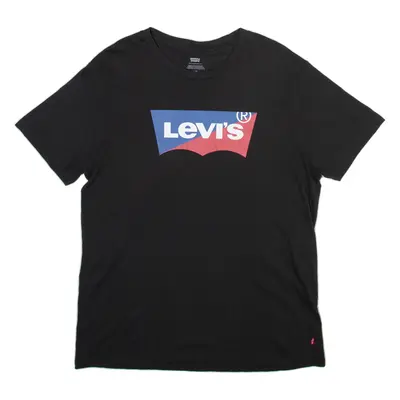 LEVI'S Mens T-Shirt Black Crew Neck L