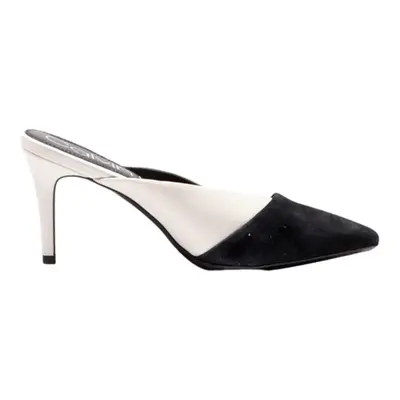 CALVIN KLEIN Mule Heels White Leather Womens UK 6