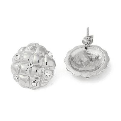 304 Stainless Steel Cubic Zirconia Stud Earrings for Women