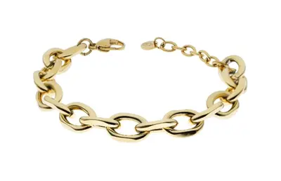 Liu Jo Bracciale Da Donna Distintivo In Acciaio Placcato Oro Lj2332