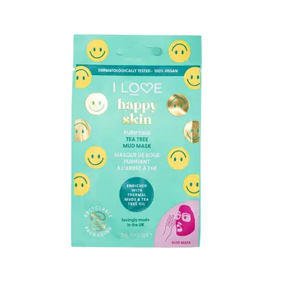 Purifying fabric mask I Love Happy Skin for face 10 ml