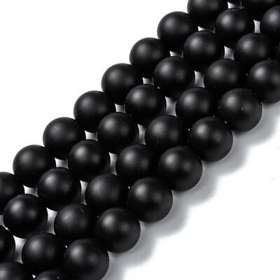 Natural Black Onyx Beads Strands