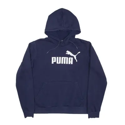 PUMA Hoodie Blue Pullover Womens UK 12