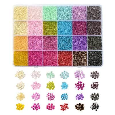19200Pcs 24 Colors 12/0 Glass Seed Beads