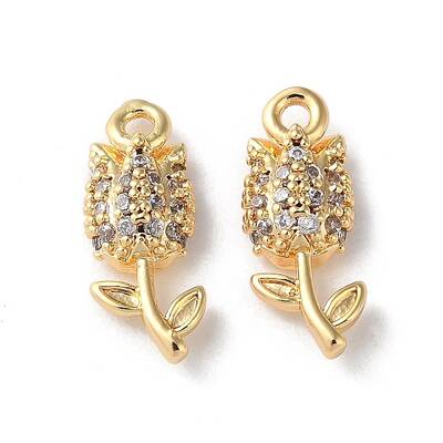 Rack Plating Brass Cubic Zirconia Pendants