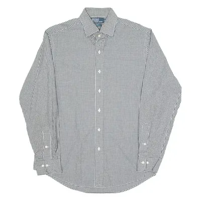 POLO RALPH LAUREN Regent Custom Fit Mens Shirt Black Gingham Long Sleeve M