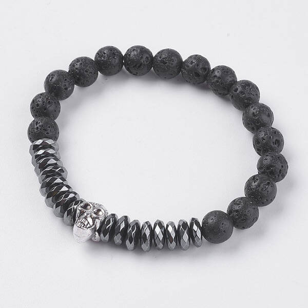 Synthetic Hematite Stretch Bracelets