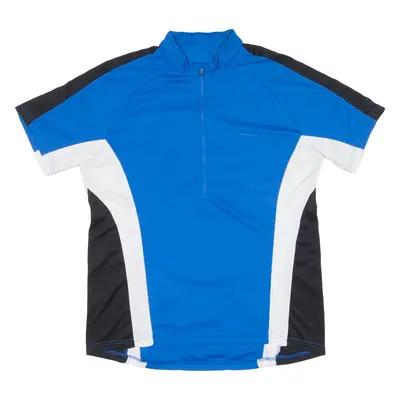 STOKE Cycling Mens Jersey Blue 1/2 Zip L