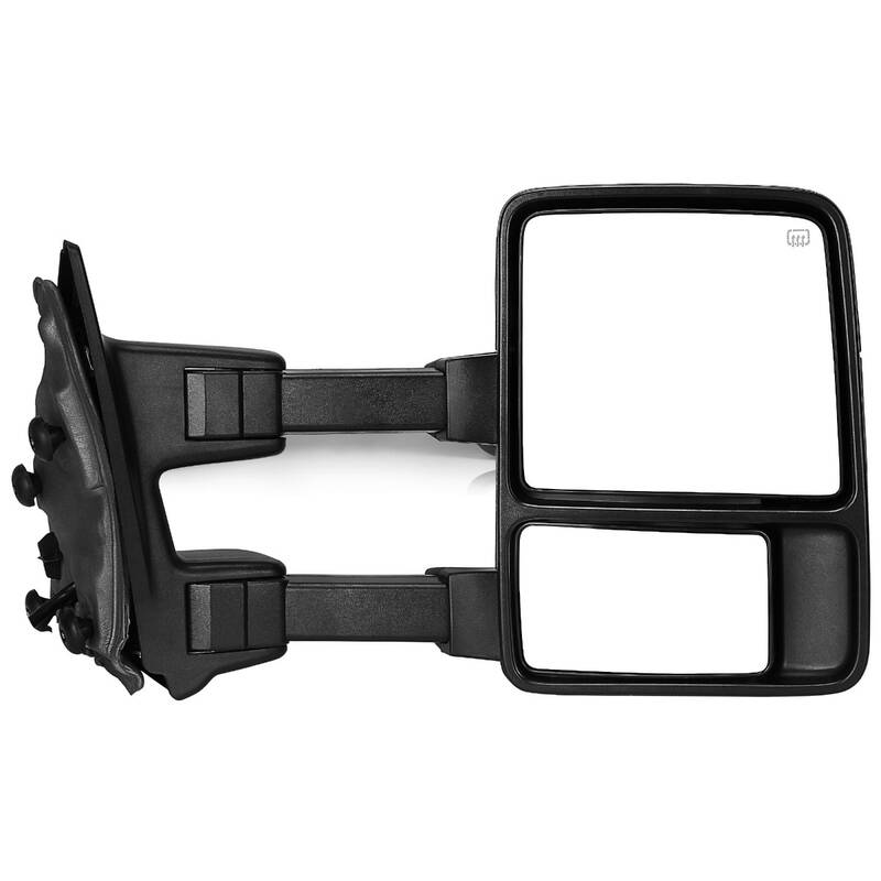 YITAMOTOR® Passenger Right Side Towing Mirror for 08-16 Ford F250 F350 F450 F550 Super Duty, Power Heated Plane Mirror