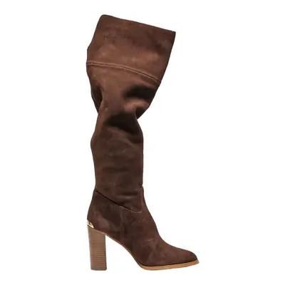 MICHAEL KORS High Boots Brown Suede Womens UK 7