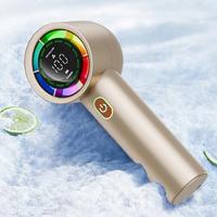 Portable Handheld Fan, USB Rechargeable Fan with Digital Display, Handheld Fan for Outdoor Use, Mini USB Fan for Instant Cool...