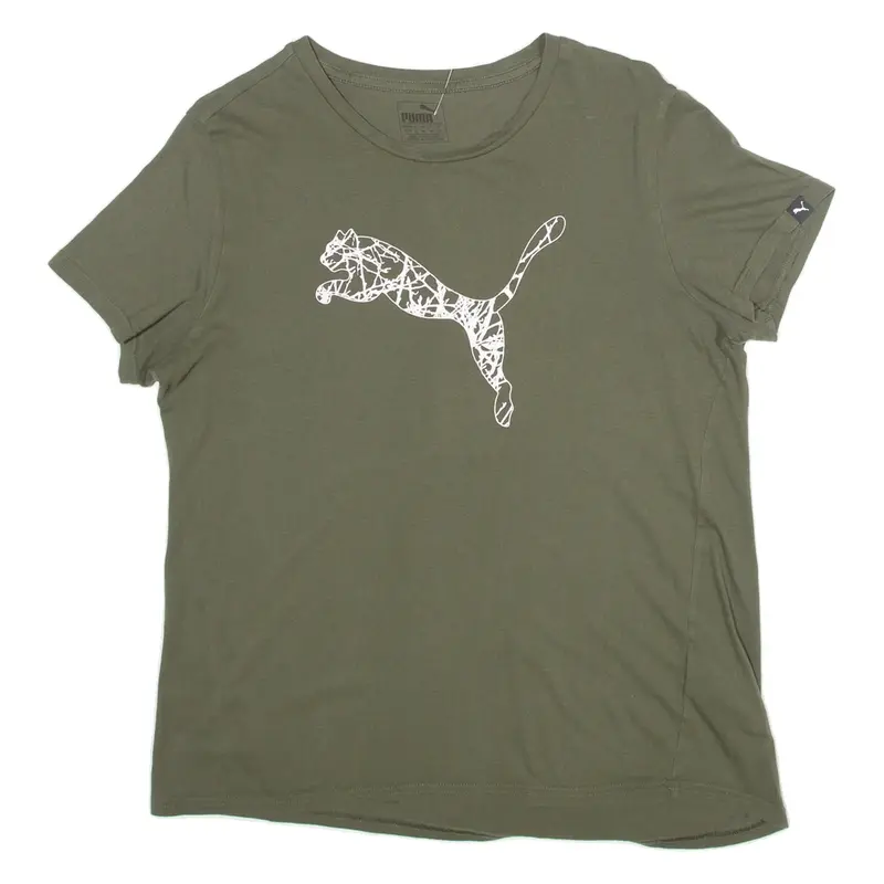 PUMA Womens T-Shirt Green UK 16