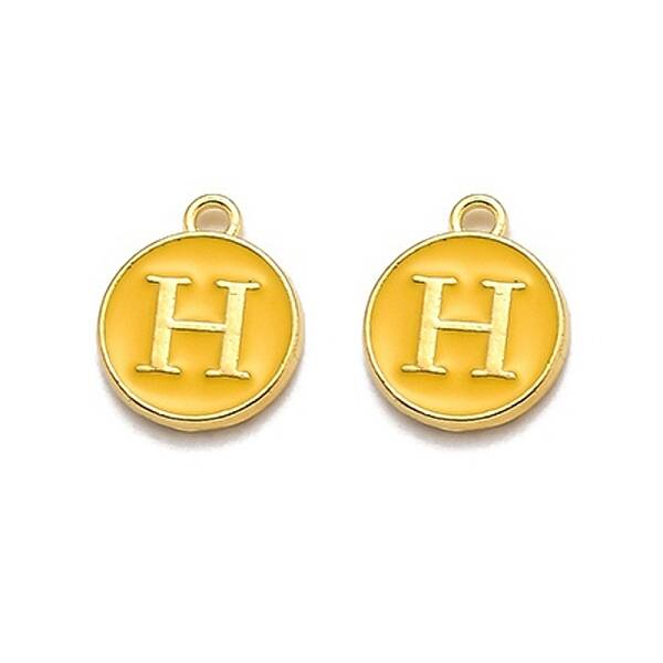 Golden Plated Alloy Enamel Charms