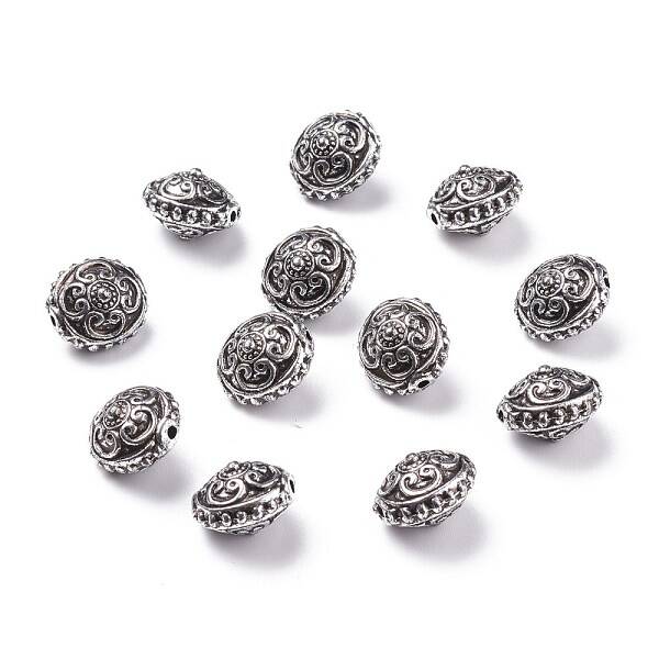 Flat Round Antique Acrylic Beads