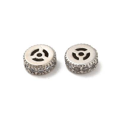 Rack Plating Brass Cubic Zirconia Beads