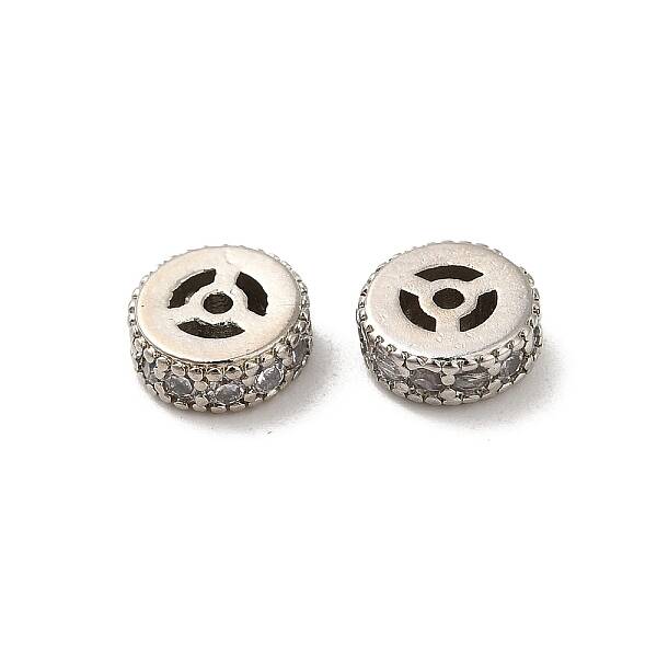Rack Plating Brass Cubic Zirconia Beads