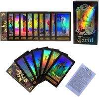 SUNHHX Tarot Cards Set of 78 Surface Laser Cards with English Instructions Book for Beginners (English Edition)