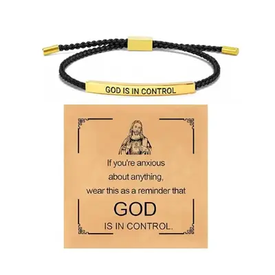Inspire Bracelet GOD IS IN CONTROL - Elegant Design with Unique Patterns and Letters