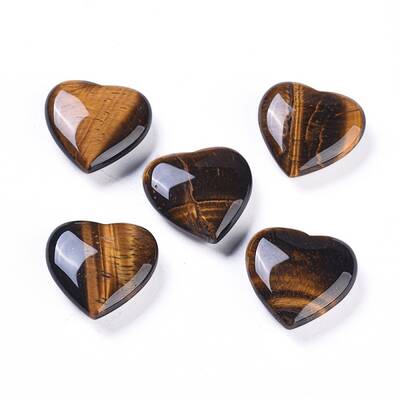 Natural Tiger Eye Heart Love Stone