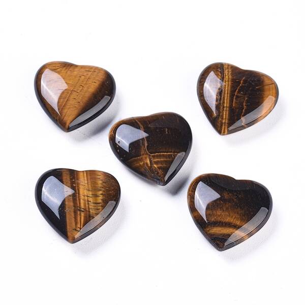 Natural Tiger Eye Heart Love Stone