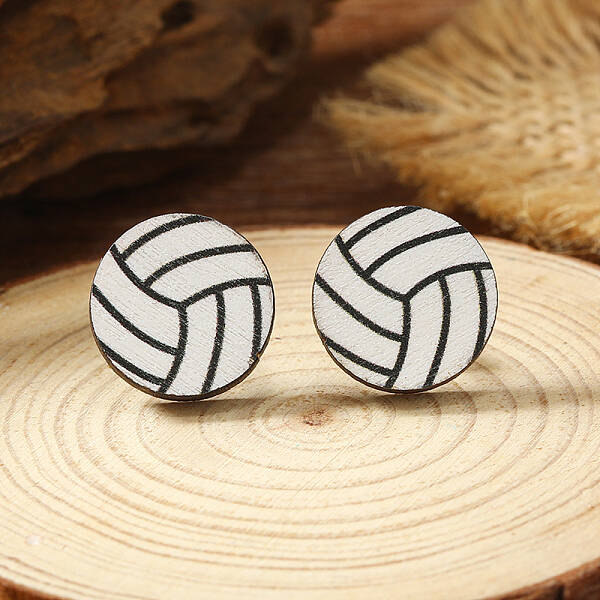 Wooden Stud Earrings