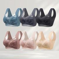 6-piece set: EssElegance, bra, wireless, sports bra, side breast support, push-up, high elasticity, low support—not suitabl...