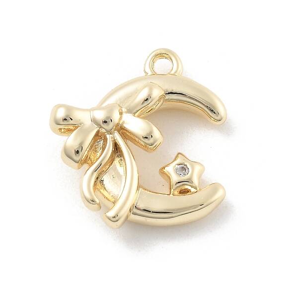 Brass Micro Pave Cubic Zirconia Pendants