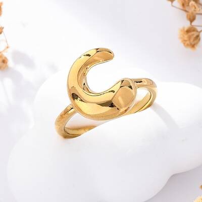 304 Stainless Steel Open Cuff Rings for Women