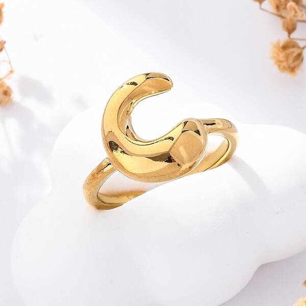304 Stainless Steel Open Cuff Rings for Women