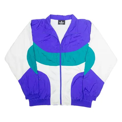 SPORTS Mens Shell Jacket White Nylon 2XL