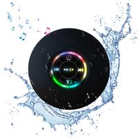 Mini Bluetooth Shower Speaker, Waterproof Speaker, Durable Portable for Shower HD Stereo Sound with Suction Cup/Led Light, fo...