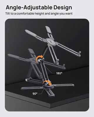 SODI Adjustable Computer Stand with 360 Rotating Base, Foldable Laptop Riser Compatible with MacBook Pro/Air All Laptop All S...