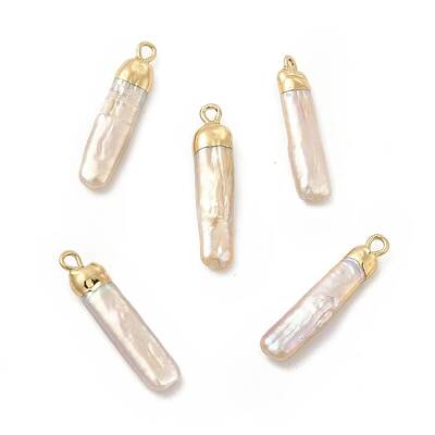 Baroque Natural Keshi Pearl Pendants