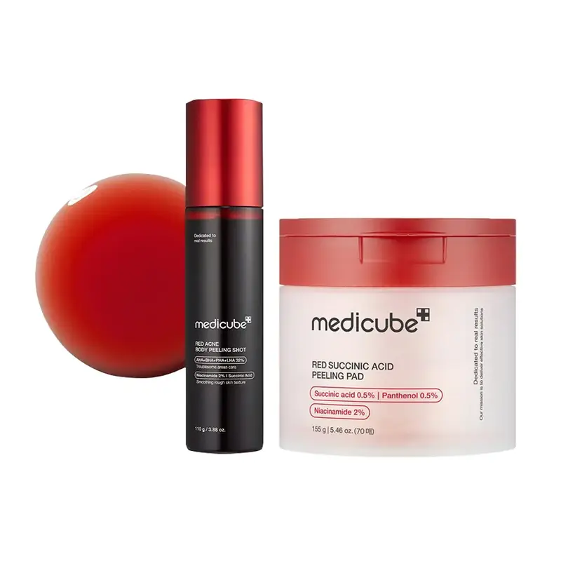 [medicube] No More Bumps Exfoliating Set for Summer-ready Smooth Skin ㅣ Peeling & Body Glow Care & Use After Spot Care for ...