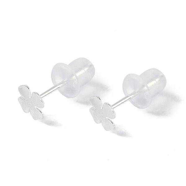 999 Fine Silver Stud Earrings for Women