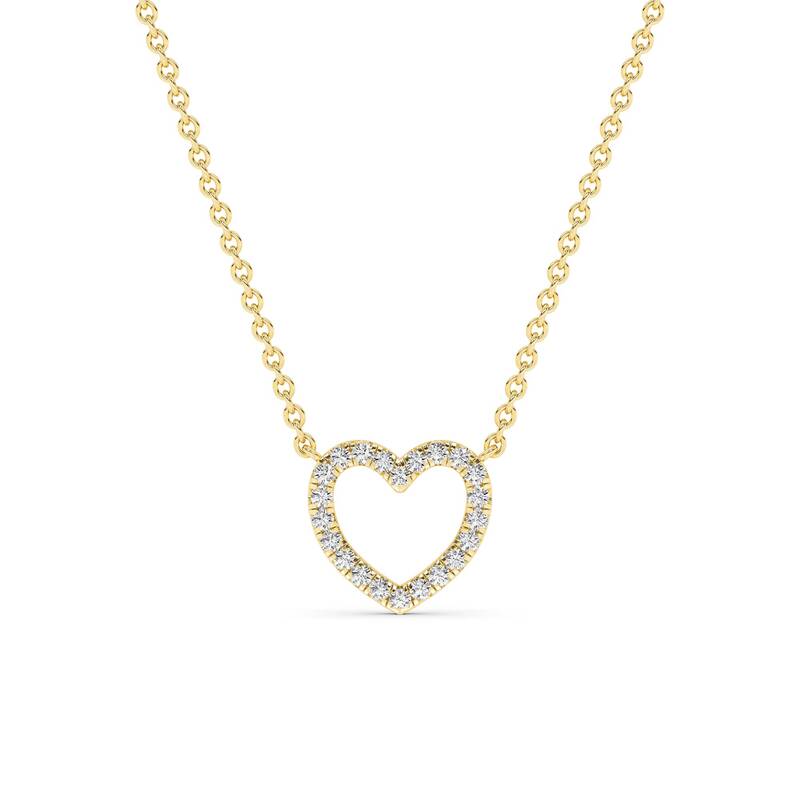 Pulse Lab Created Diamond Heart Necklace | 10K Yellow Gold 1 ct. tw.