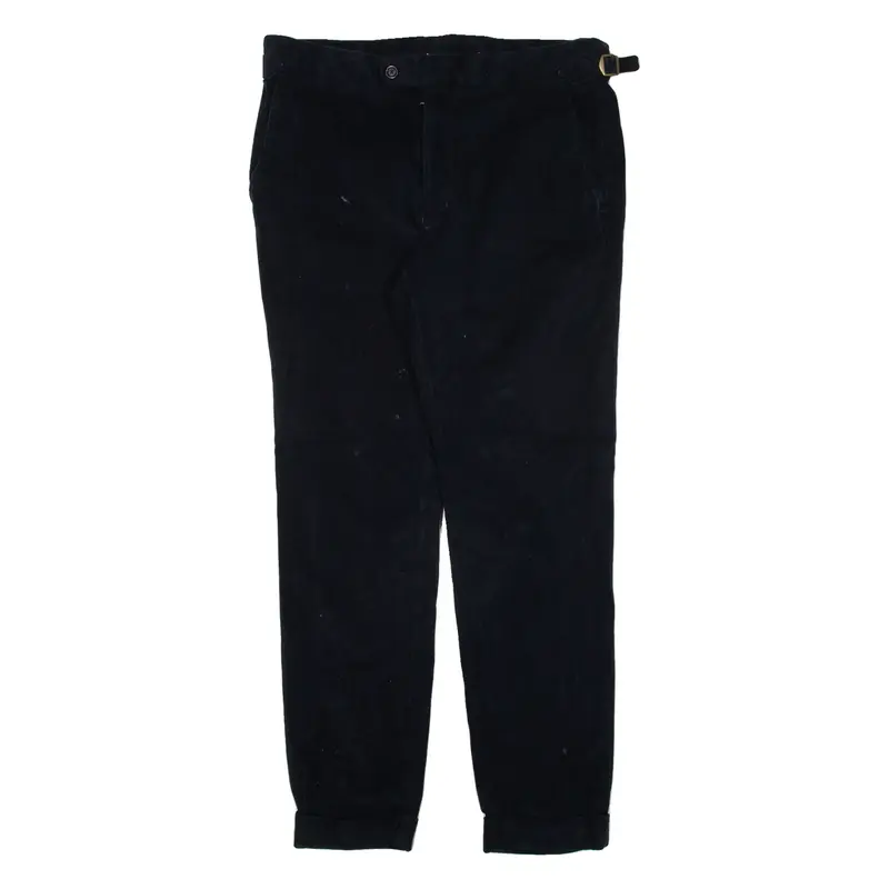 PEIKAMO Womens Trousers Black Regular Tapered W31 L28