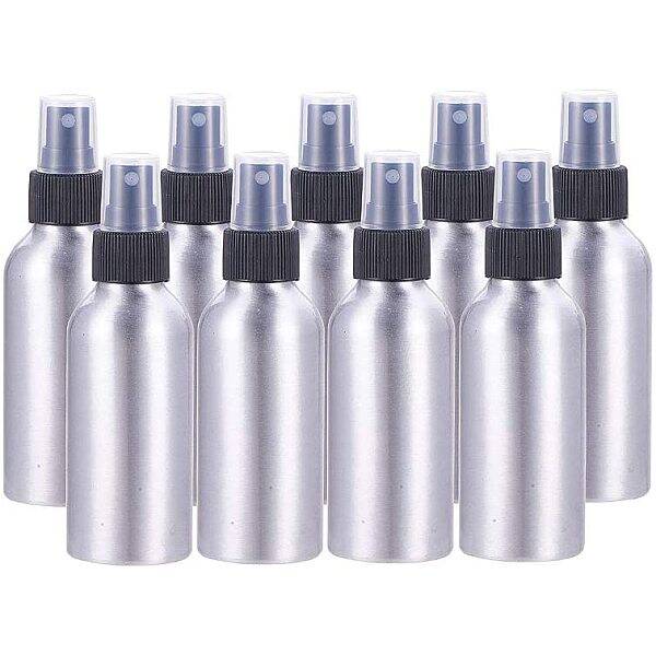 1 Set Refillable Aluminum Bottles Black Salon Hairdresser Sprayer Platinum Water Spray Bottle for Fine Art Work 14.4x4.5cm